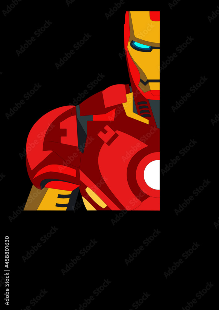 Comic book superhero image in vector.
