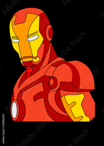 Comic book superhero image in vector.