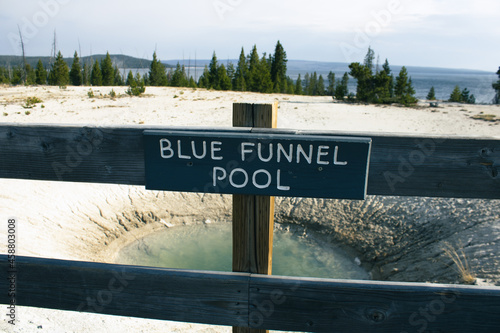 Wooden Blue Funnel Pool Signage