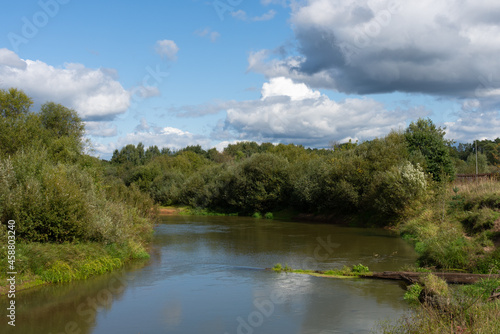 The river Kirzhach and its surroundings in autumn