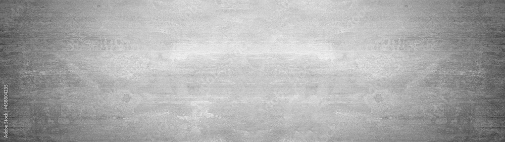 White gray grey grunge stone concrete cement wall texture background panorama banner - obrazy, fototapety, plakaty 