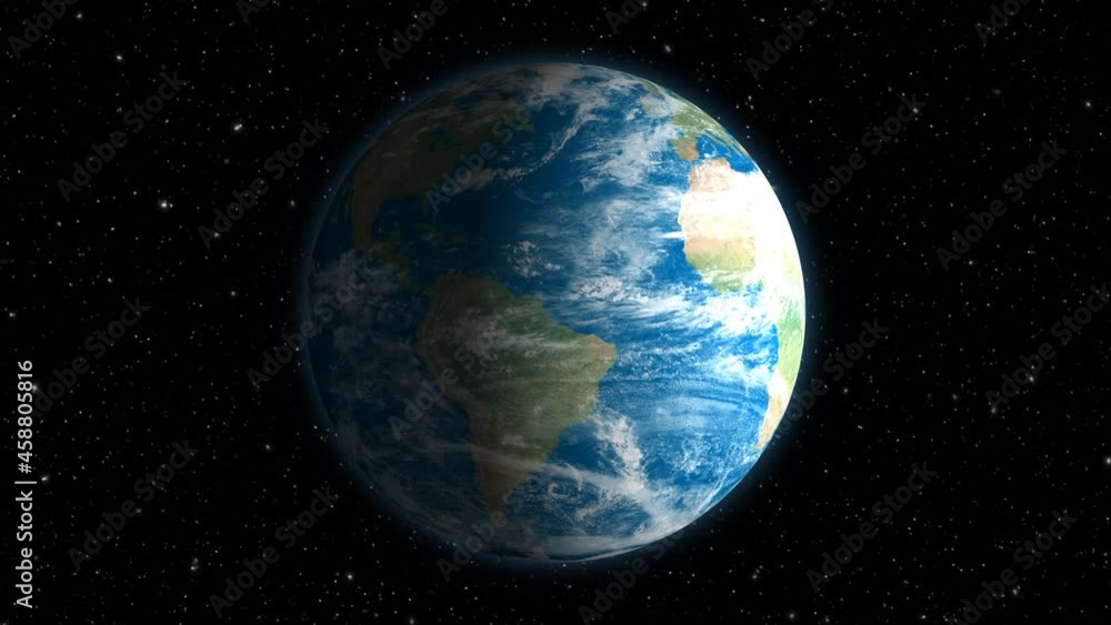 Earth rotation in space 4k video Earth rotation in space 4k video