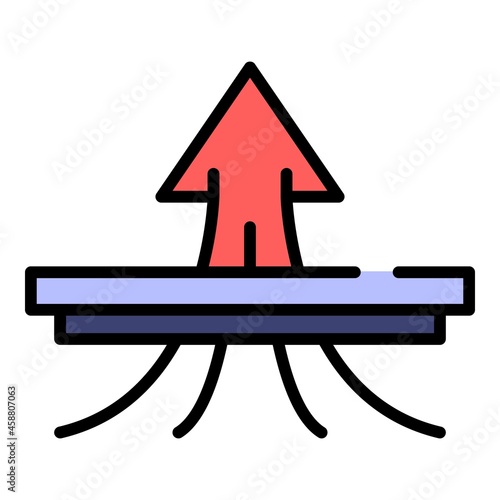 Breathable textile material icon. Outline breathable textile material vector icon color flat isolated