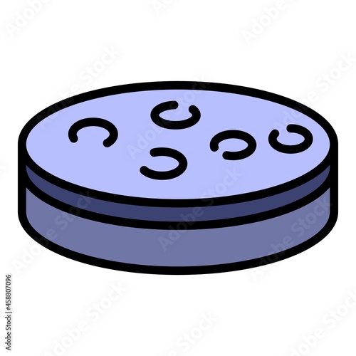 Multilayer fabric icon. Outline multilayer fabric vector icon color flat isolated