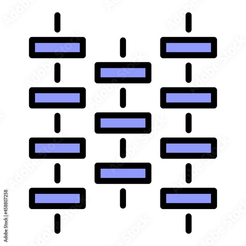 Resistant fiber icon. Outline resistant fiber vector icon color flat isolated