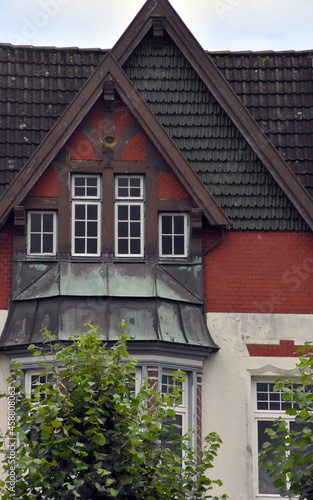 Fototapeta Naklejka Na Ścianę i Meble -  Alte Häuser in Friedrichstadt in Nordfriesland