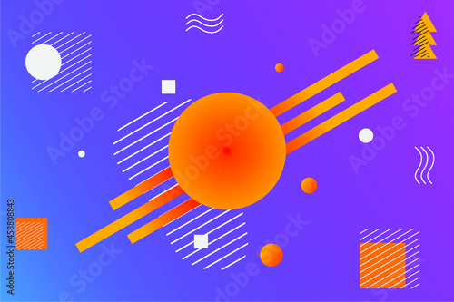 Set of abstract modern graphic elements. Dynamical colored forms and line. Gradient abstract banners with flowing liquid shapes. Template for the design of a logo  flyer or presentation. Vector.