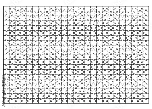 Jigsaw puzzle transparent template svg vector illustration