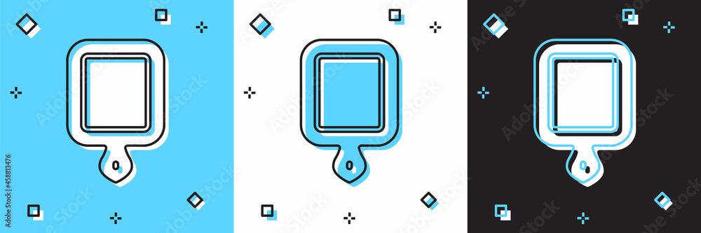 Set Cutting board icon isolated on blue and white, black background. Chopping Board symbol. Vector Set Cutting board icon isolated on blue and white, black background. Chopping Board symbol. Vector