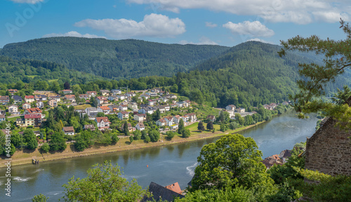 Neckar Blick   ber Ersheim  zum Odenwald 