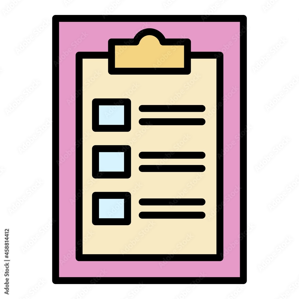 Doctor form icon. Outline doctor form vector icon color flat isolated Doctor form icon. Outline doctor form vector icon color flat isolated