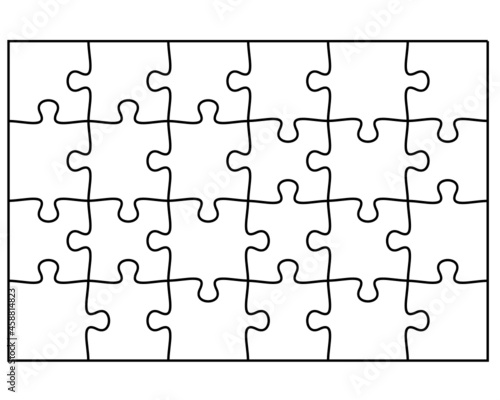 Jigsaw puzzle template transparent svg vector illustration