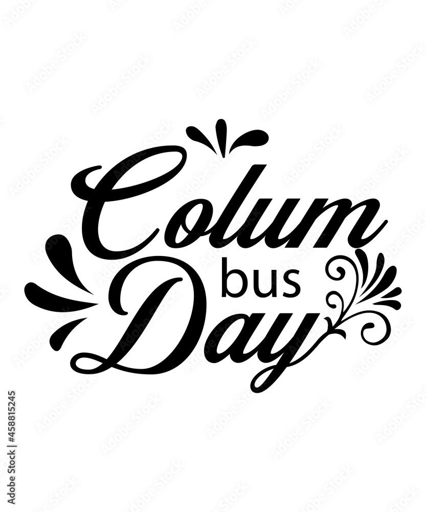 Happy Columbus day SVG design