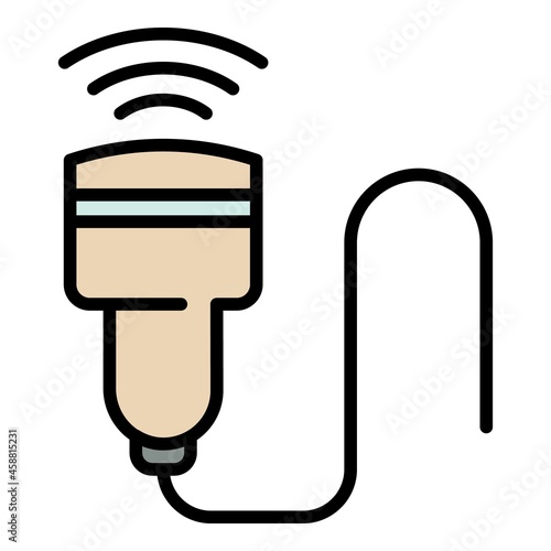 Ultrasound machine part icon. Outline ultrasound machine part vector icon color flat isolated