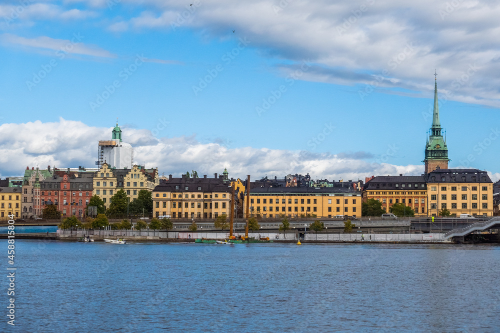 View of Gamla Stan, sea and Stockholm old town