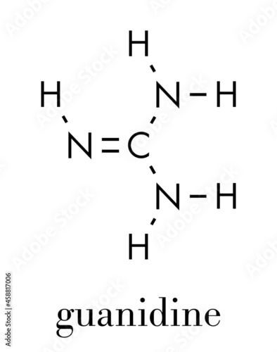 Guanidine molecule. Skeletal formula.