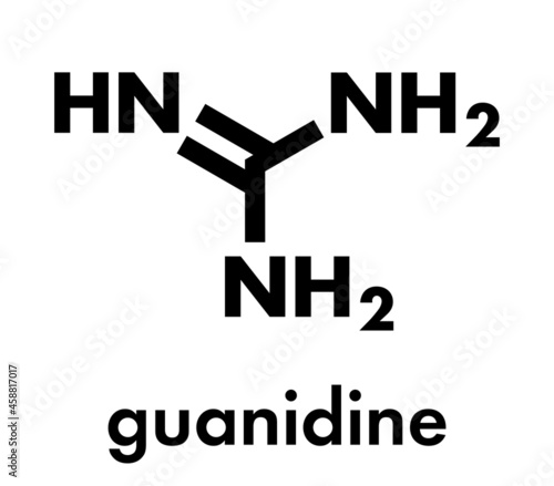 Guanidine molecule. Skeletal formula.