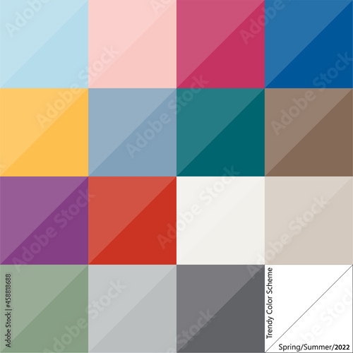 Fashion color scheme for spring and summer season of 2022