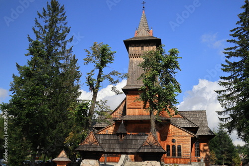 Drewniany Kościół w Kościelisku. (Parafia Św. Kazimierza). Wooden church. photo