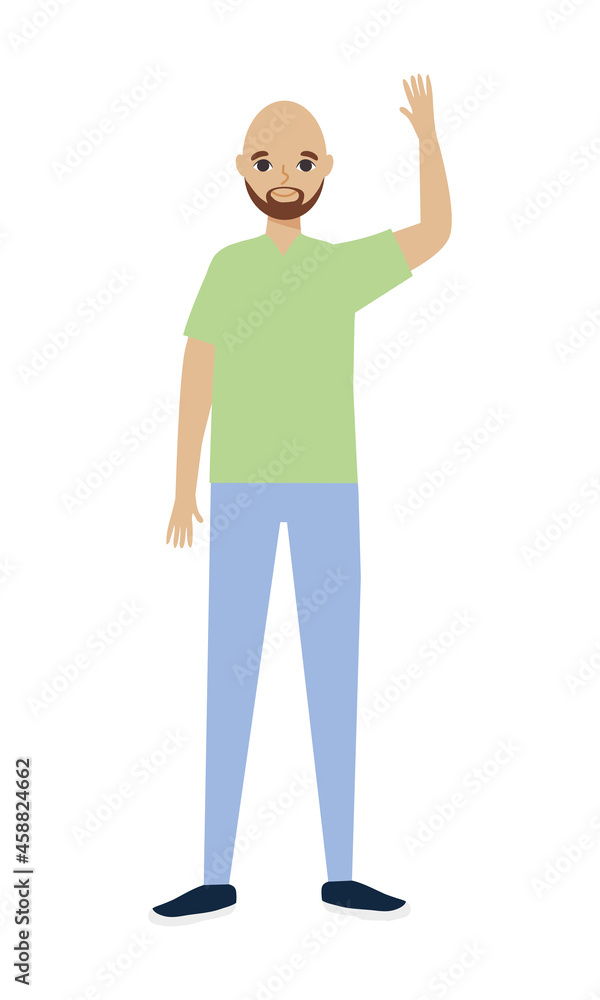 Fototapeta premium bald man standing