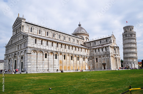 Piazza di Miracoli, Pisa Cathedral View of the Cathedral and the leaning tower. October 07, 2014, Pisa, Italy.