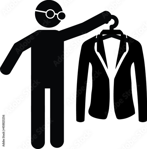 Dry cleaning icon line symbol. Isolated vector illustration of clean clothes sign dry cleaning icon concept for your web site mobile app logo UI design.