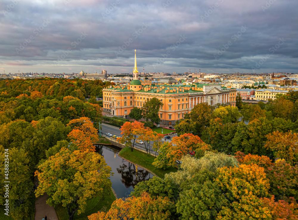 view of the Engineering Castle, St. Petersburg, Russia 2021