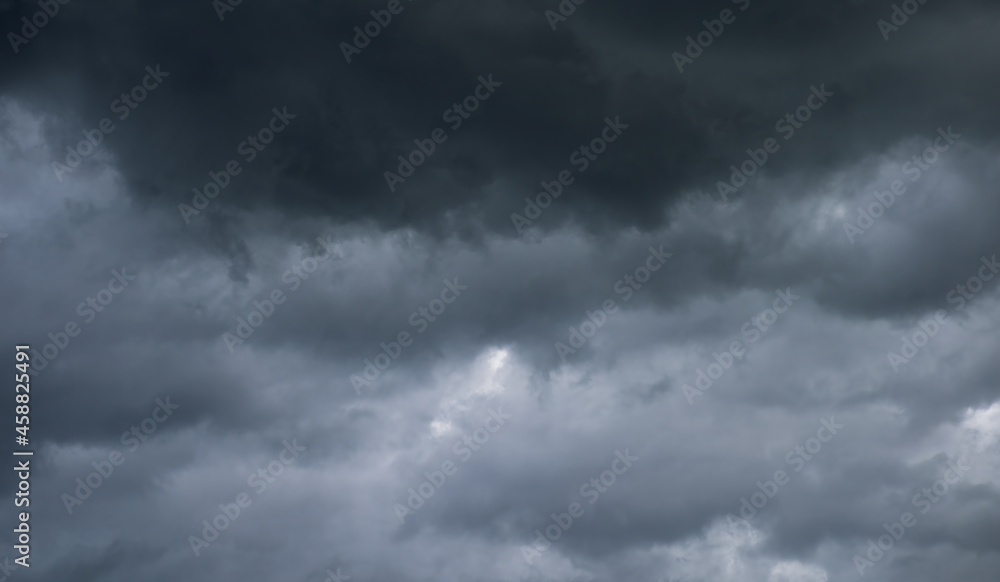 Gray sky with black clouds Gray sky with black clouds