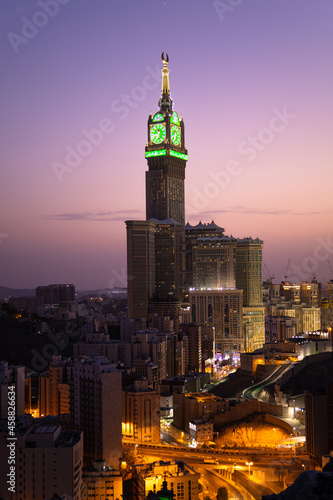 Zam zam Tower or Clock Tower - Abraj Al Bait - Masjid Al Haram - 17 Sep 2021 , Mecca , Saudi Arabia 
