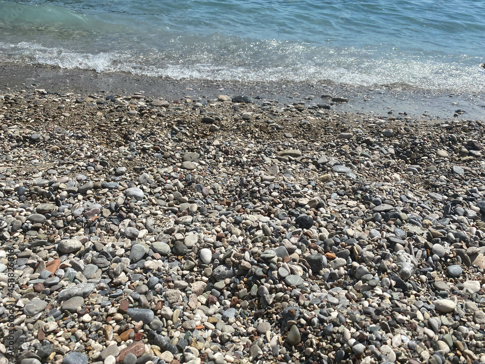 Stack Of Small White Stones On Tropical Pebbles Beach Stack Of Small White Stones On Tropical Pebbles Beach