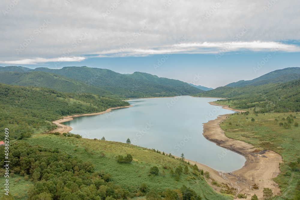 群馬県　野反湖　自然　ドローン　空撮　広告　素材　
SNS　日本　