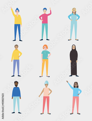 diversity people icon collection