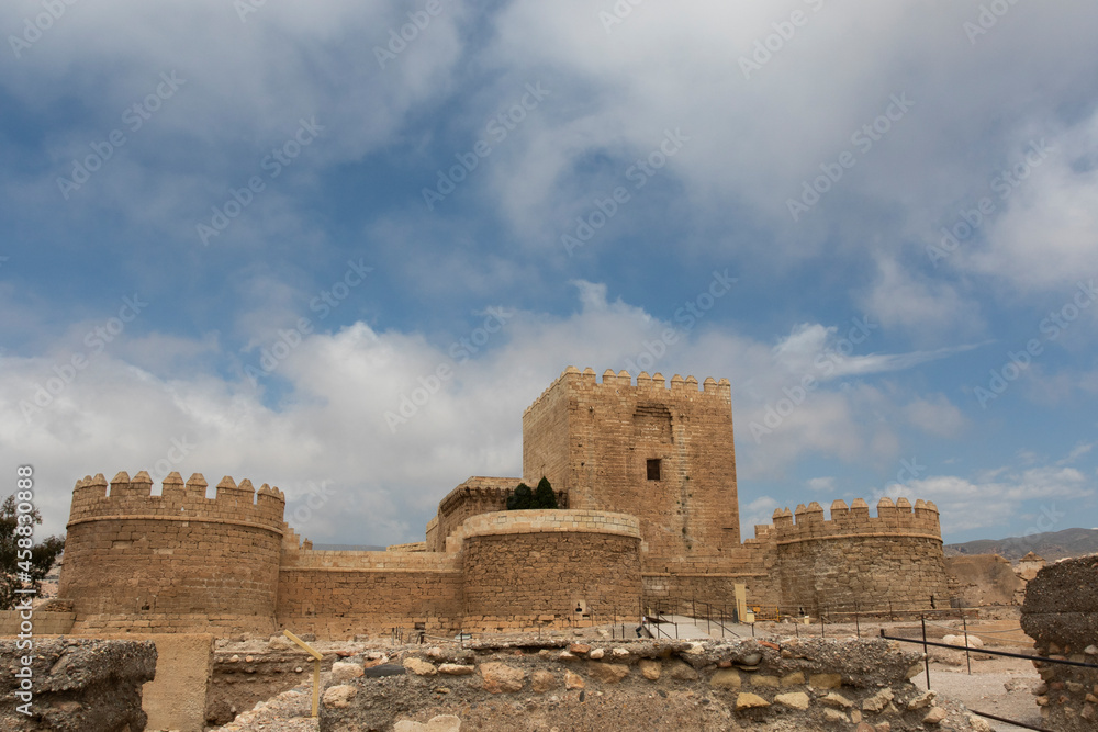 Interior of of the Alcazaba of Almeria, a fortified complex in Almeria, Andalusia, southern Spain, Europe
