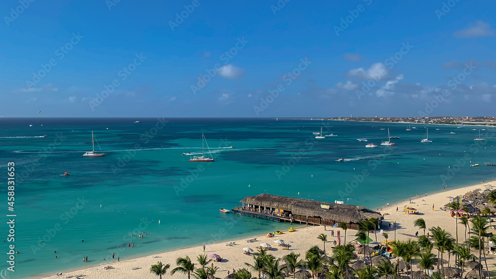 A beautiful day on the beach in Aruba, Kingdom of the Netherland