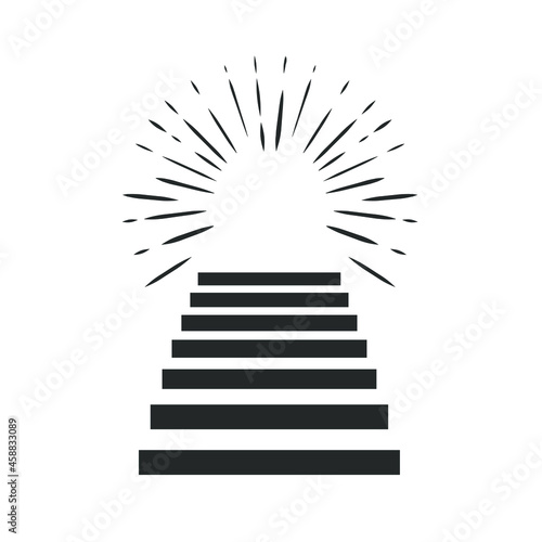 Illustration straight way to the success heaven icon design vector. 