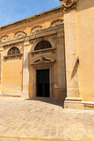 Details of Basilica of Saint Mary of the Announcement (Basilica Maria Santissima Annunziata) in Comiso, Province of Ragusa,Sicily, Italy.