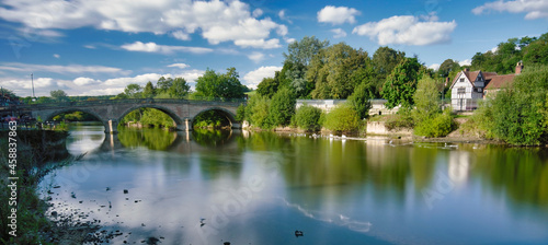 Panorama of Bewdley bridge and the river Severn,Worcester,England. photo