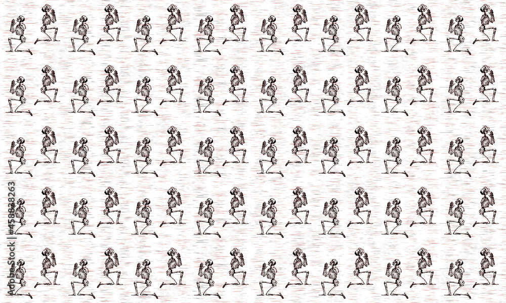 praying skeleton pattern. praying skeleton pattern.