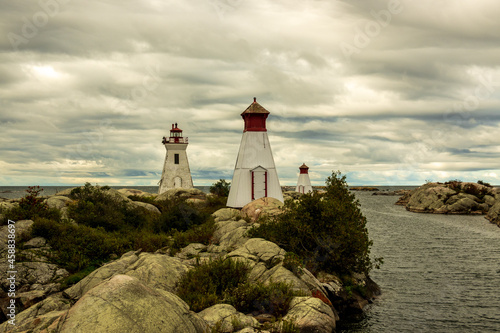 Canvas Print The Bustard Island Lighthouses in Northern Georgian Bay (Lake Huron) Ontario Canada