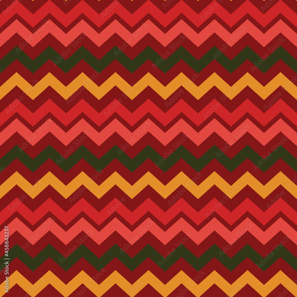 Funky, retro 1970s chevron zigzag lines, seamless vector pattern. Seventies style repeating background wallpaper texture. Funky, retro 1970s chevron zigzag lines, seamless vector pattern. Seventies style repeating background wallpaper texture.