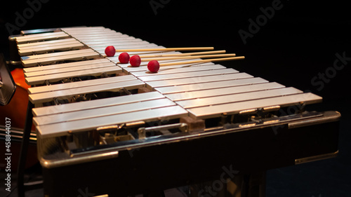 Vibraphonist playing jazz on stage jazz concert  photo