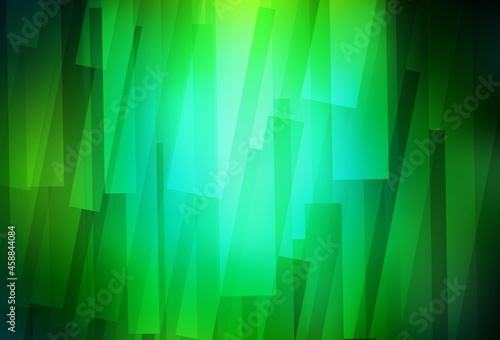 Dark Green vector background with rectangles.