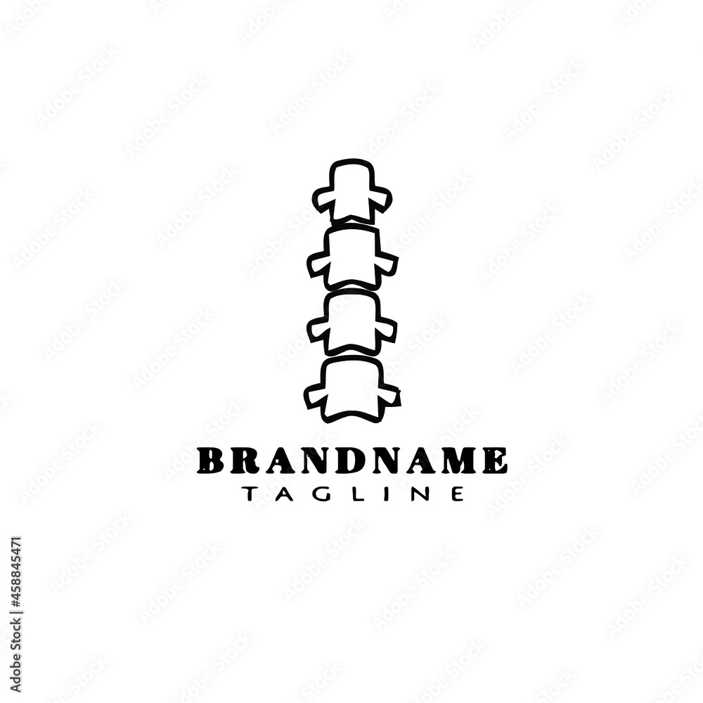 bone cartoon logo cartoon icon design template black vector illustration bone cartoon logo cartoon icon design template black vector illustration