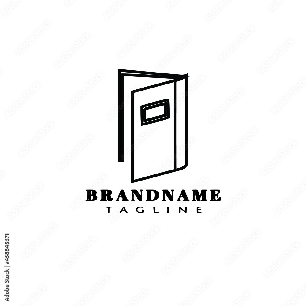 book logo design template icon black isolated vector cute book logo design template icon black isolated vector cute