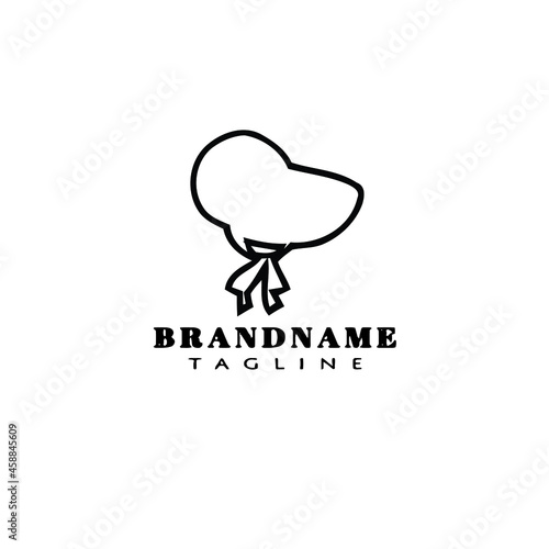 bonnet logo design template icon black isolated illustration