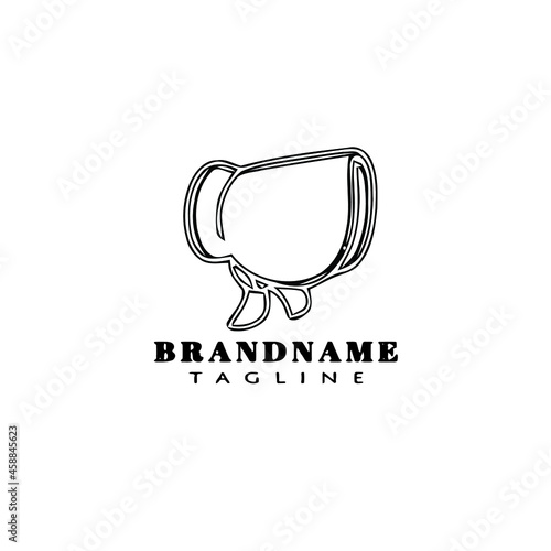 bonnet logo design template icon unique isolated vector illustration