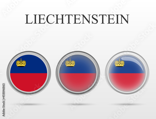 Flag of Liechtenstein in the form of a circle Free Download Flag of Liechtenstein in the form of a circle - GFXLoad