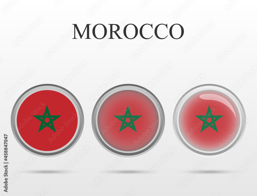Flag of Morocco in the form of a circle Flag of Morocco in the form of a circle