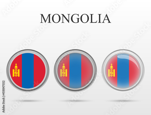 Flag of Mongolia in the form of a circle Free Download Flag of Mongolia in the form of a circle - GFXLoad