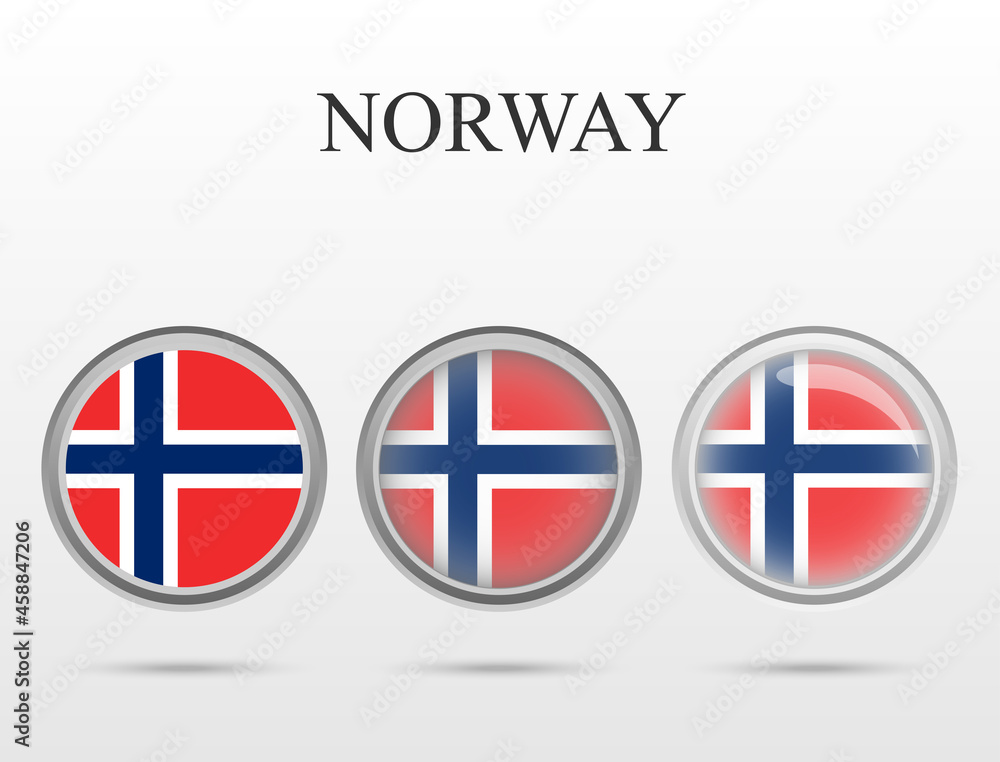 Flag of Norway in the form of a circle Flag of Norway in the form of a circle